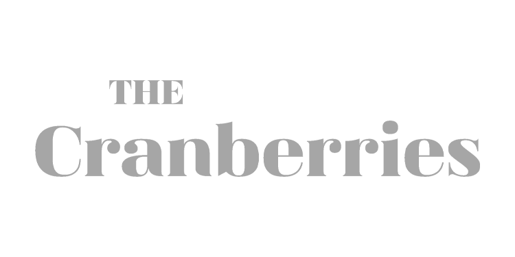 The Cranberries client logo in the Mushroom Productions trusted clients strip