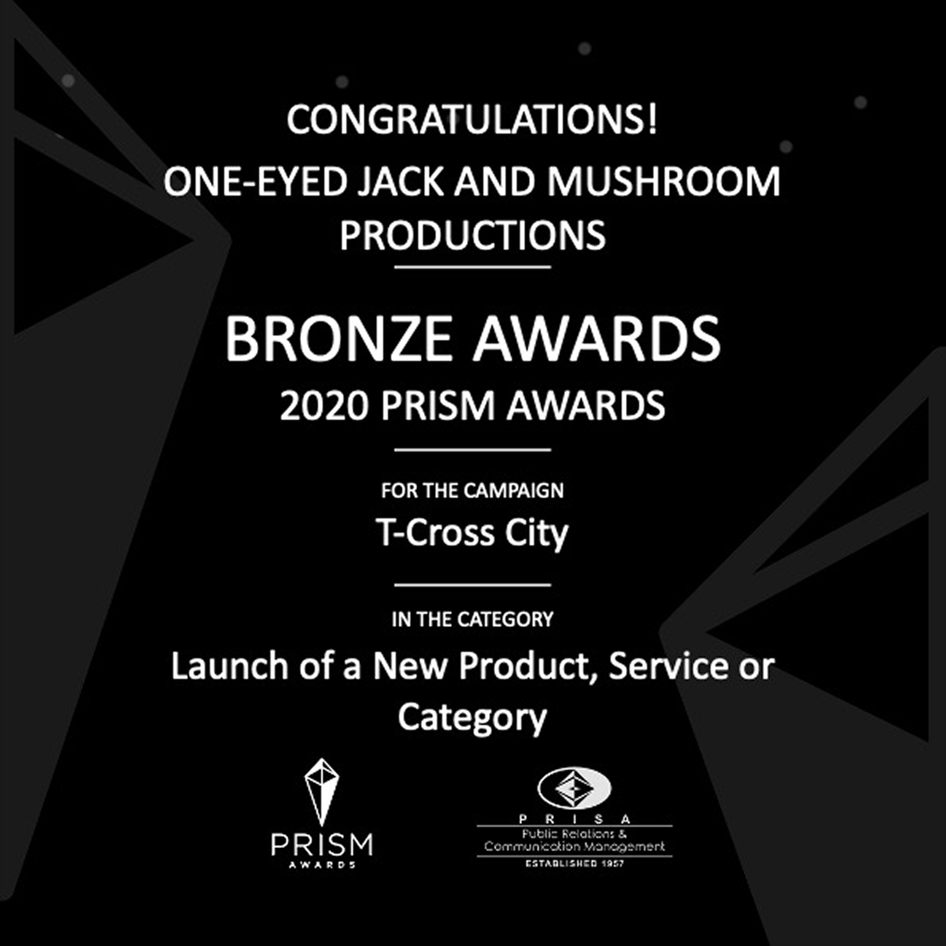 PRISM Bronze Award · Excellence in stage and set design at a large scale event